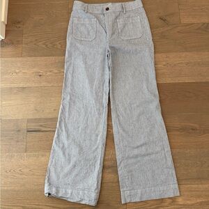 Gray/Blue Wide-Leg Pants